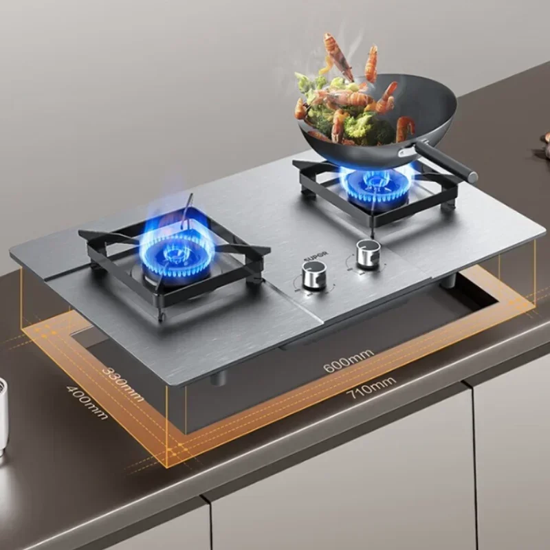 Прочная и прочная газовая плита SUPOR с горелкой высокой мощности 5,2 кВт, панель из нержавеющей стали NS32