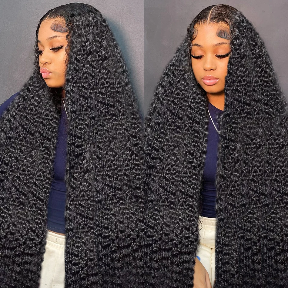 

30 38 Inch Natural Color Deep Wave Human Hair Wig 13x6 HD Lace Frontal Pre Plucked Natural Hairline Soft Breathable For Women