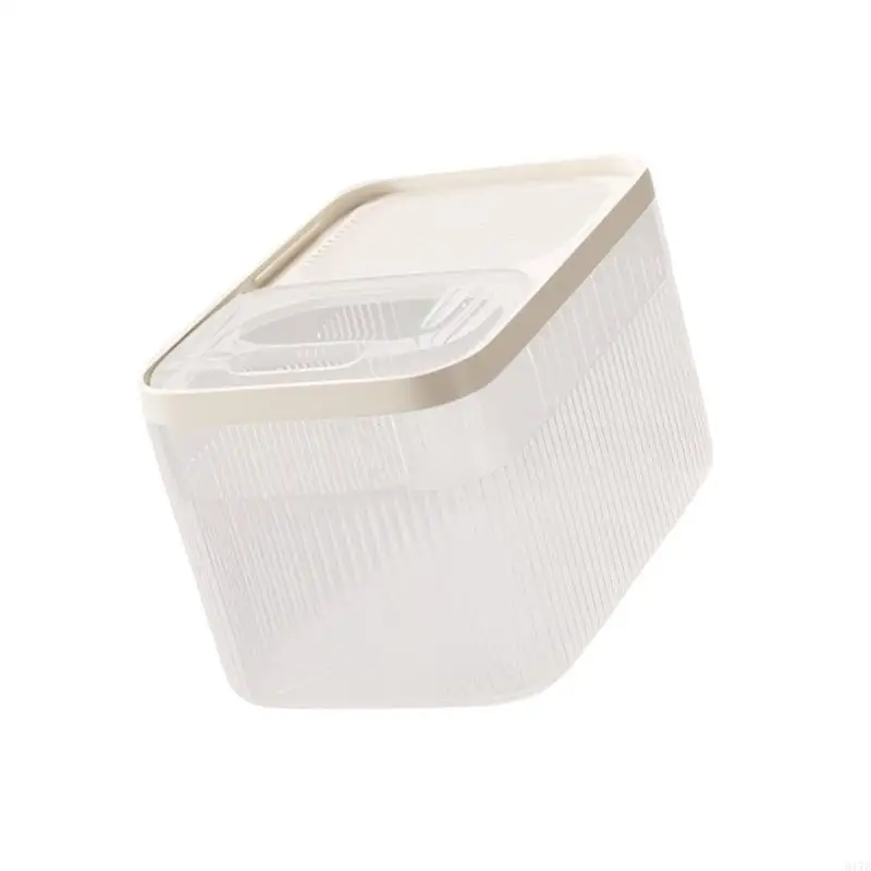 

M17D Airtights Cats Storage Container Large Capacity Seamlessly Pet Bin with Measuring Cup and Safety PP
