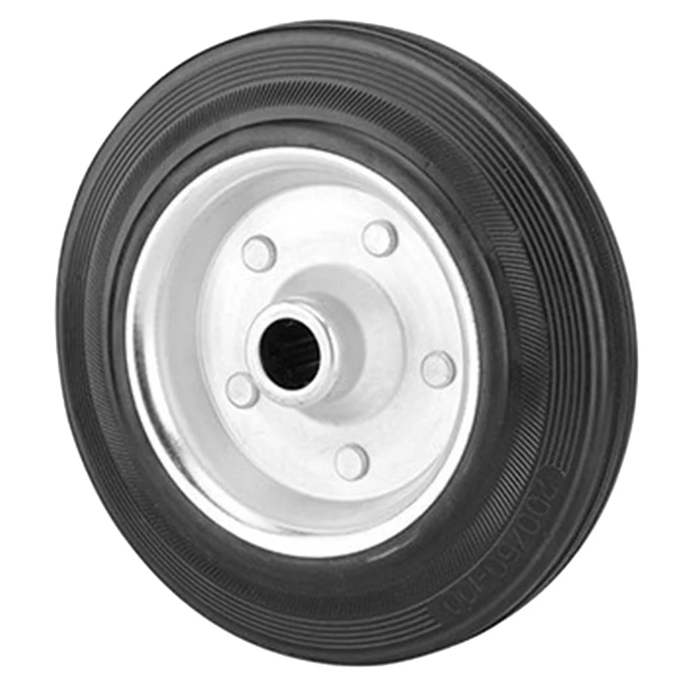 

Rubber Single Wheel Caster Double Replacement Wheels Metal Heavy Duty Solid Rubber Wheel Swivel Caster Silent Industrial