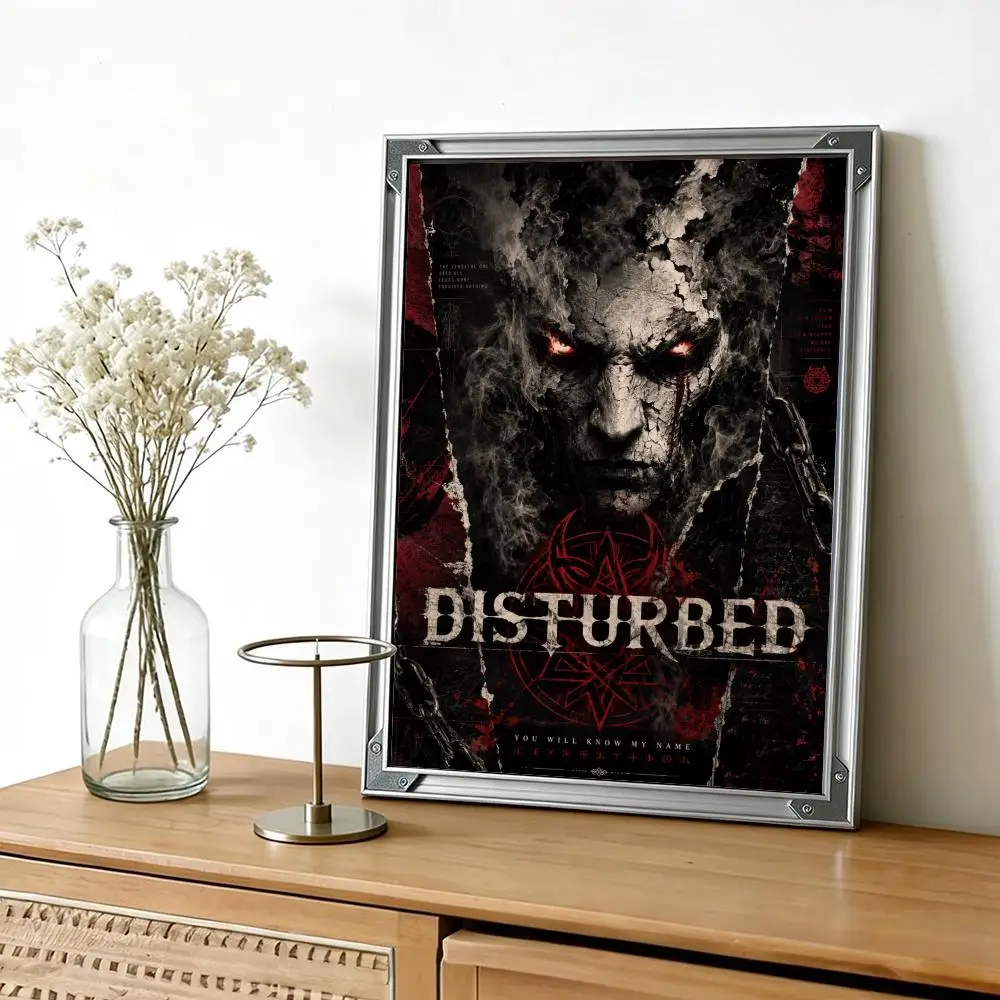 band D-Disturbed Poster Artistic Stylish Wall Art for Home Office Bar Decor Living Ro hot  Reusable