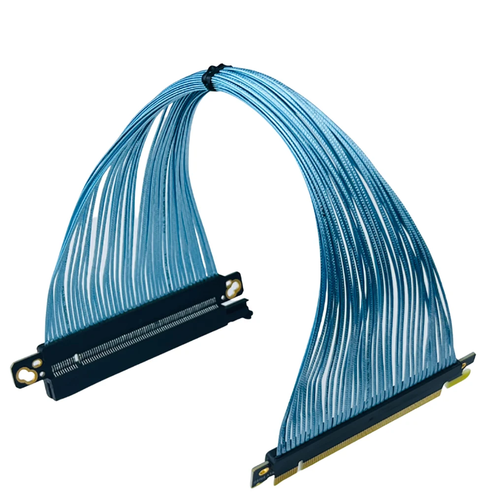 

PCIE 4.0 X16 Удлинительный кабель для видеокарты GPU PCI-E 4.0 32 ГБ \ S 12PIN посеребренный кабель для видеокарты 3090 для сервера AI