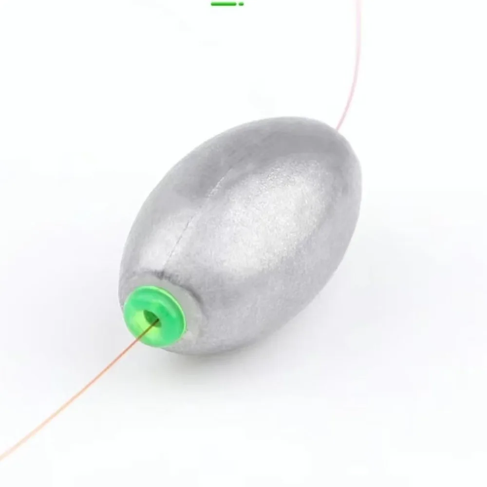 10pcs 10Pcs Fishing Lead Sinkers Middle Pass Design Removable Split Shot Split Shot Sinkers Olive Shaped Lead Material