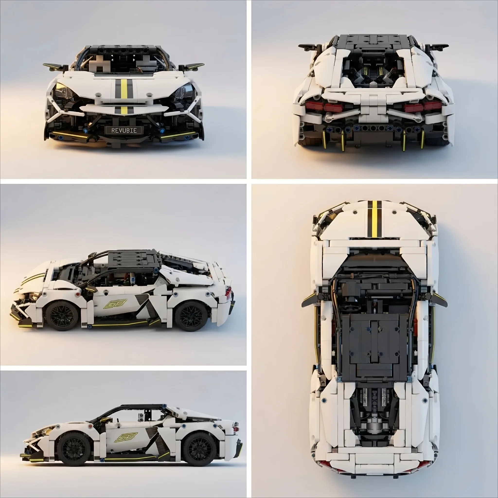 Technical 1:14 Building Blocks Car City Speed Car Luxury Auto  Motor Racing Vehicle Toys Birthday Halloween Christmas gifts - view 3