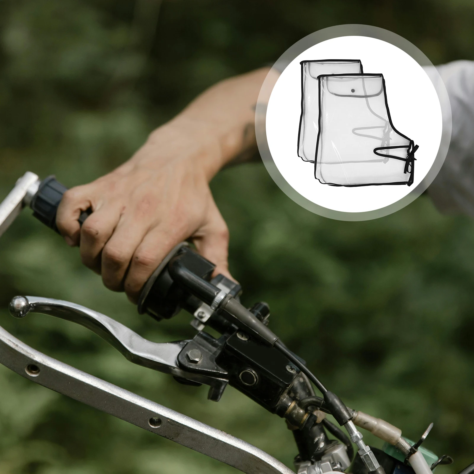 

1 Pair Motorcycle Handlebar Cover Windproof Waterproof Rainproof Oversized Anti-Slip Electric Bike Handlebar Mitts Winter
