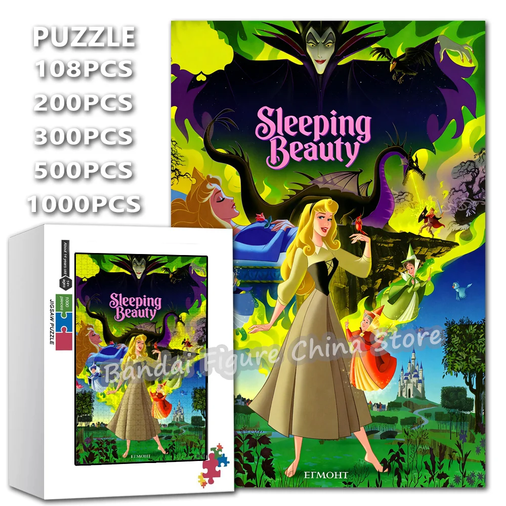 

Sleeping Beauty Maleficent Diy Assembled Puzzle Disney Princess Characters Intelligence Jigsaw Puzzles Family Stress Relief Toys
