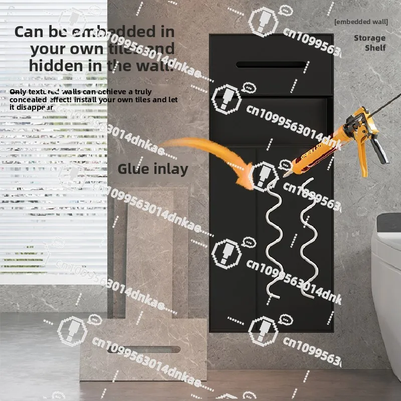 Hidden Stainless Steel Niche Toilet Toilet Embedded Trash Can Tissue Box Rack Can Be Customized Wall Cabinet