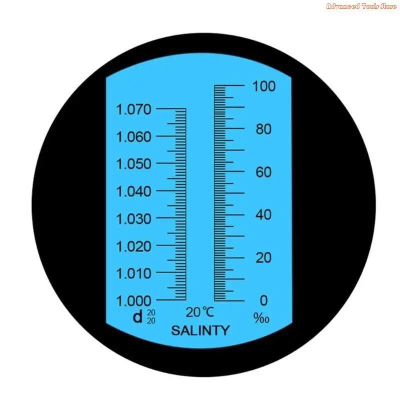 Handheld Salinity Refractometer 0 to Salinometer Salt Concentration Tester W91B
