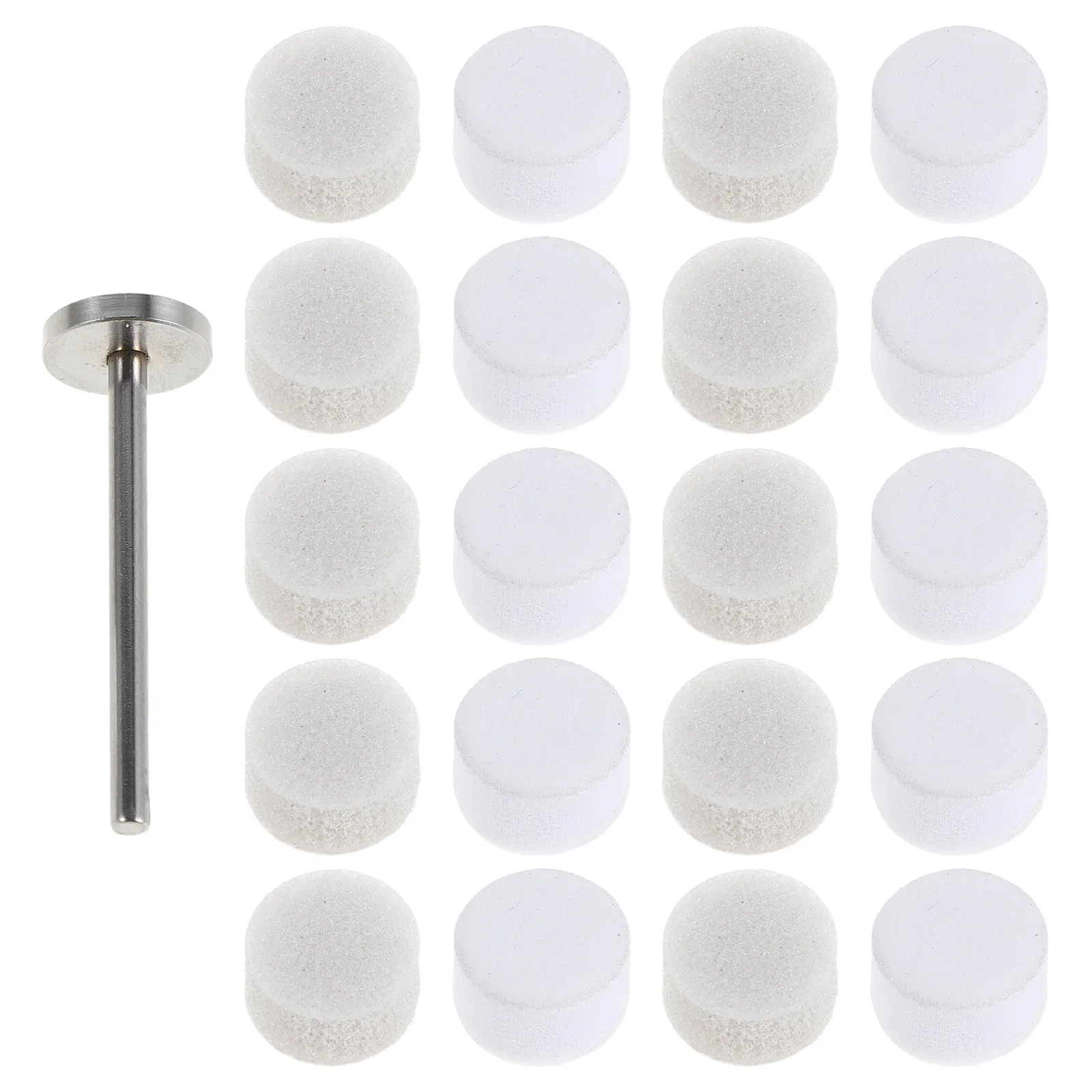 1Set Nail Art Sponge Set 50 Grey Sanding Discs 50 Fine Coarse Buffing Pads Flat Bearing for Stable Nail Drill Polishing Manicure