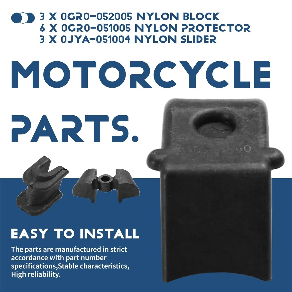 #12B Nylon Protector Weight Slider Block Kit for CFmoto 600,Nylon Protector Slider Block Kit,(ABS)