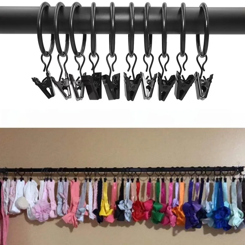 20 pcs 32mm Drapery Ring Clips, Strong Clip Grip for Living Room Drapery, Multipurpose, Versatile, Practical