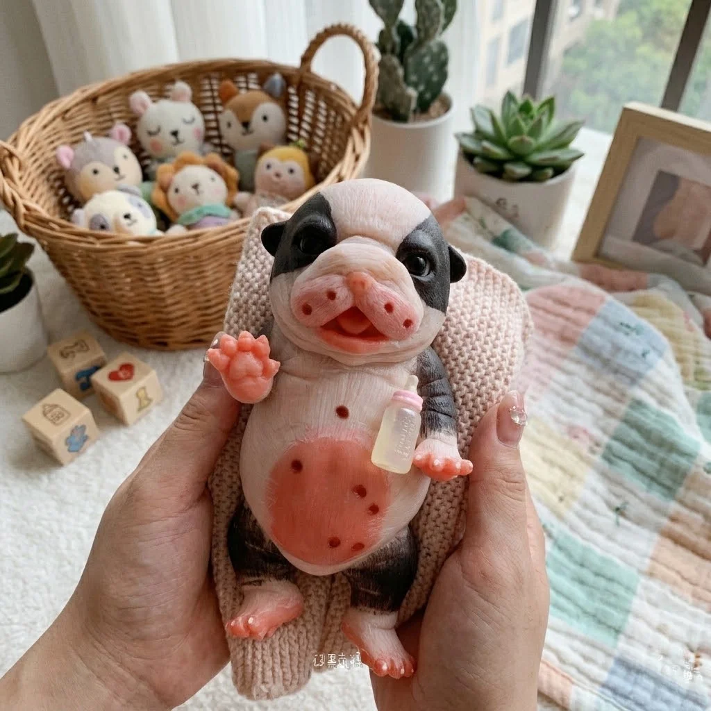 6.7 Inch Soft Touch Silicone Reborn Doll Animal Dog Toy Perfect for Kids Christmas Gifts