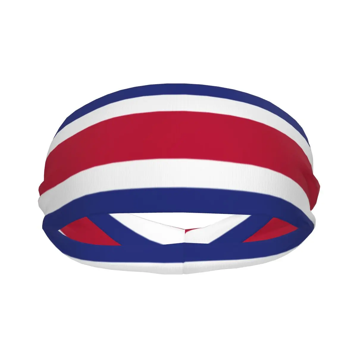 The Republic Of Costa Rica Flag Elastic Hair Band Yoga Headband Makeup Hair Hoop Headwrap