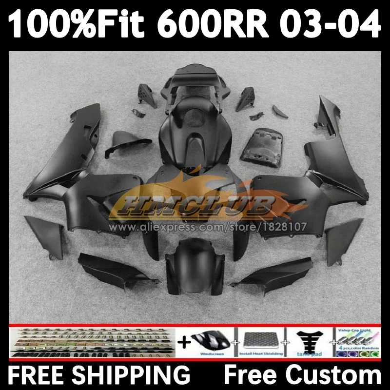 OEM matte black Fairing For HONDA CBR 600 CC 600RR 600F5 600CC F5 58No.11 CBR600 RR CBR600RR 03 04 CBR600F5 2003 2004 Injection