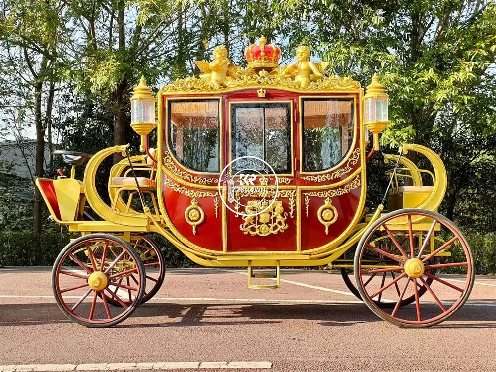 European Royal Customizable Royal Carriage Electric Drive Silent Motion Luxury Visual Style Royal Carriage For Ceremony Display