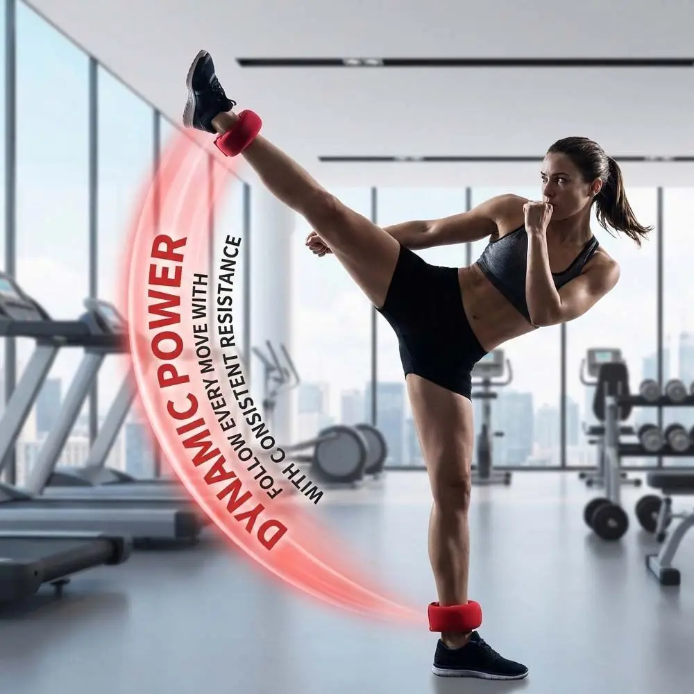 2Pcs 1LB Weight Ankle Weights Comfortable Design Breathable Material Wrist Weights Weight-Bearing Fitness Durable Construction