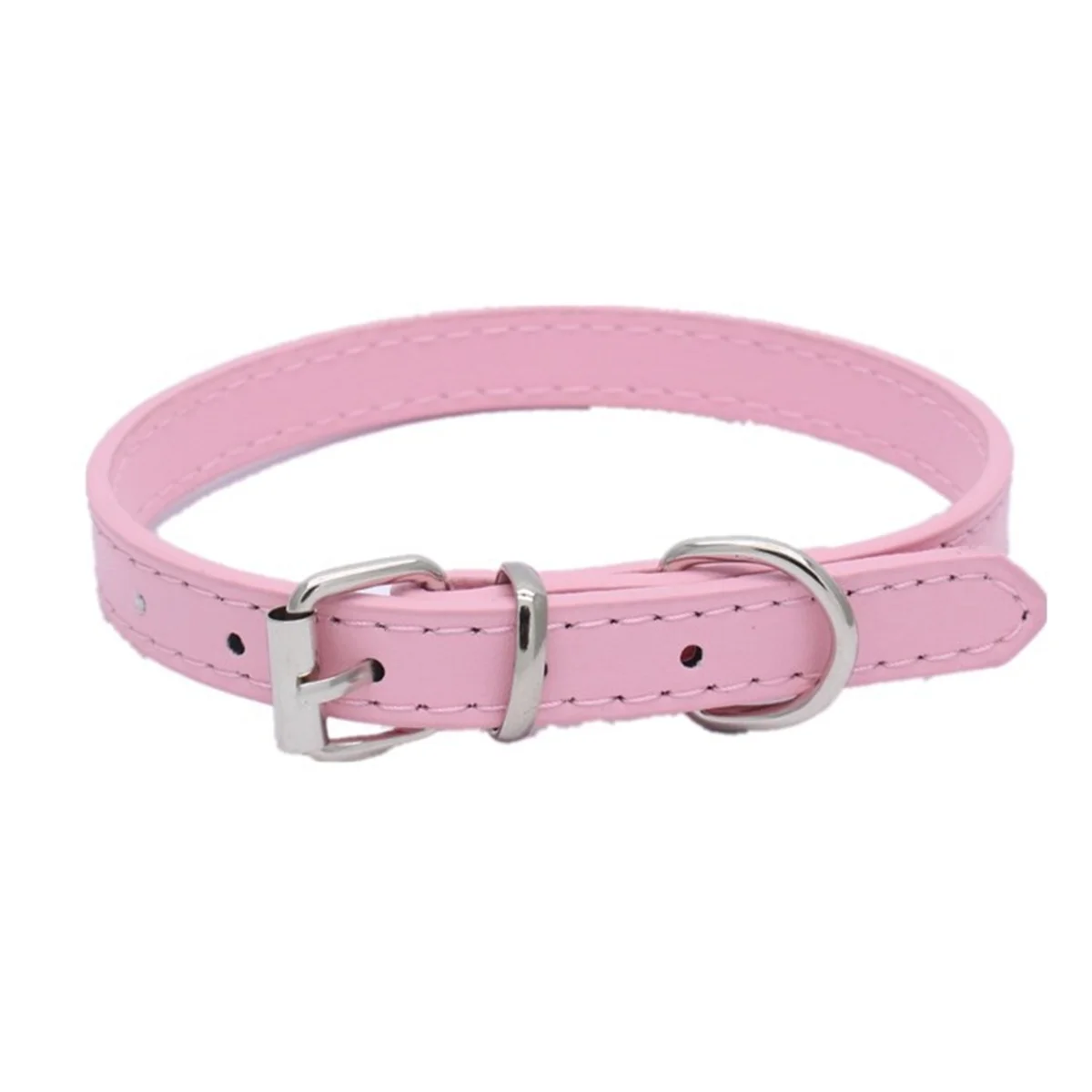 Popular Adjustable Colorful Pet Collars Kitten Cat Collar PU Leather Neck Strap Safe for Dogs Soft Pet Supplies