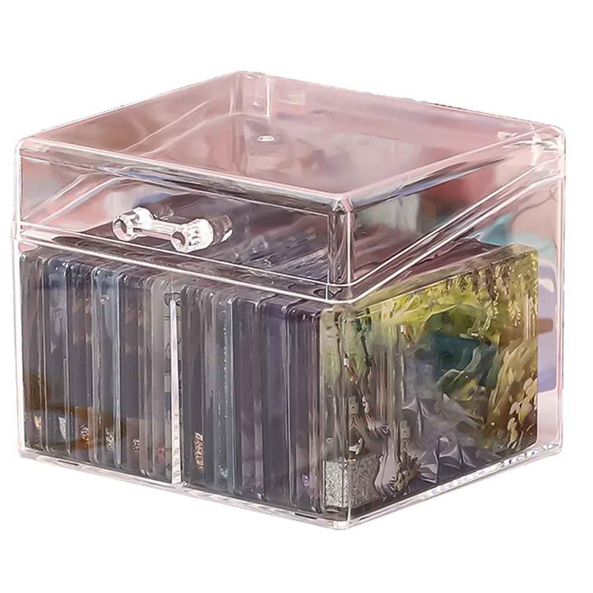 3pcs תמונה תיבת כרטיס כרטיס תמונה שקוף כרטיס תמונה 3 אינץ 'אחסון נייר בית ספר