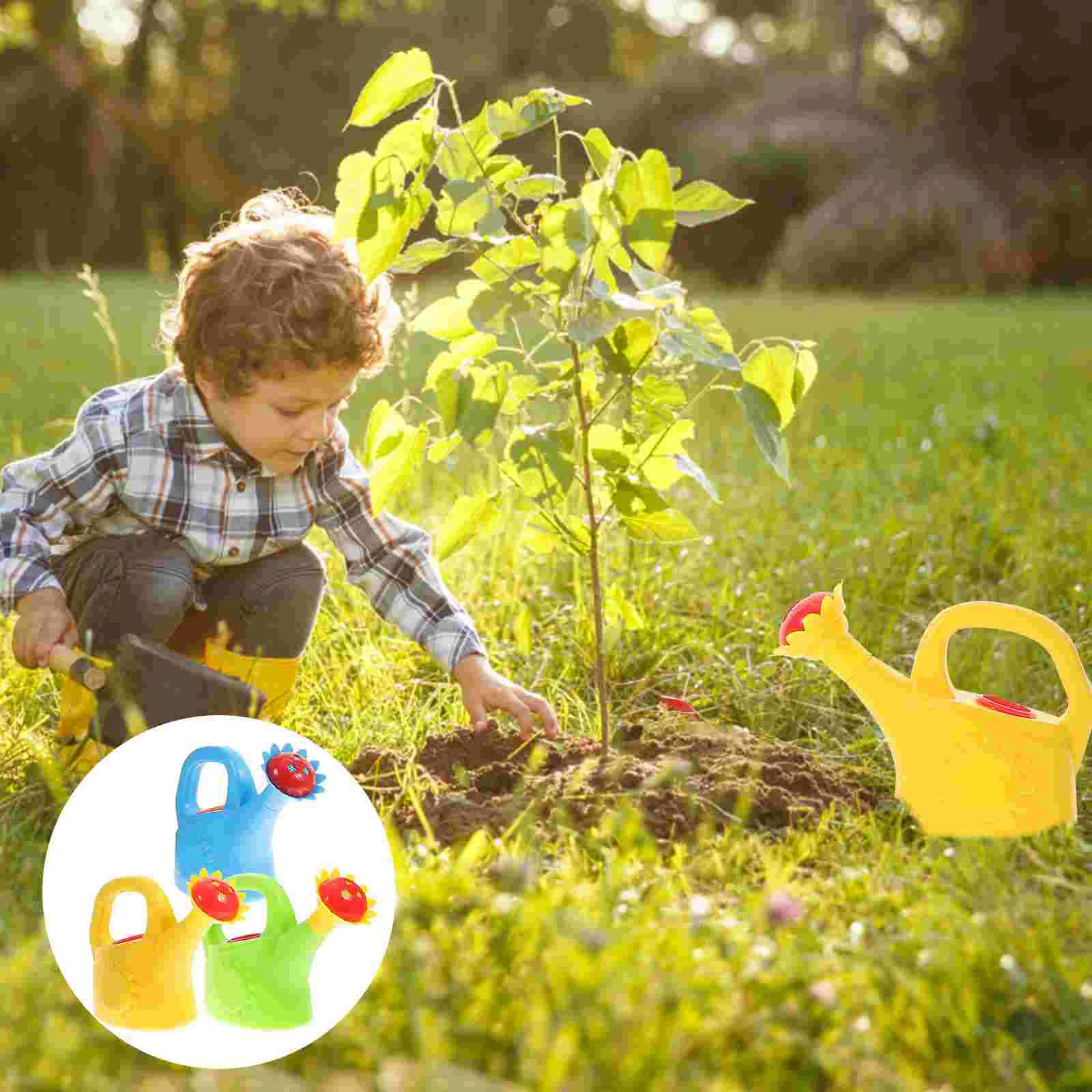 3 Pcs Chicken Watering for Babies Interesting Bath Household Kids Shower Pot Plastic Toddler Plaything Multi-function