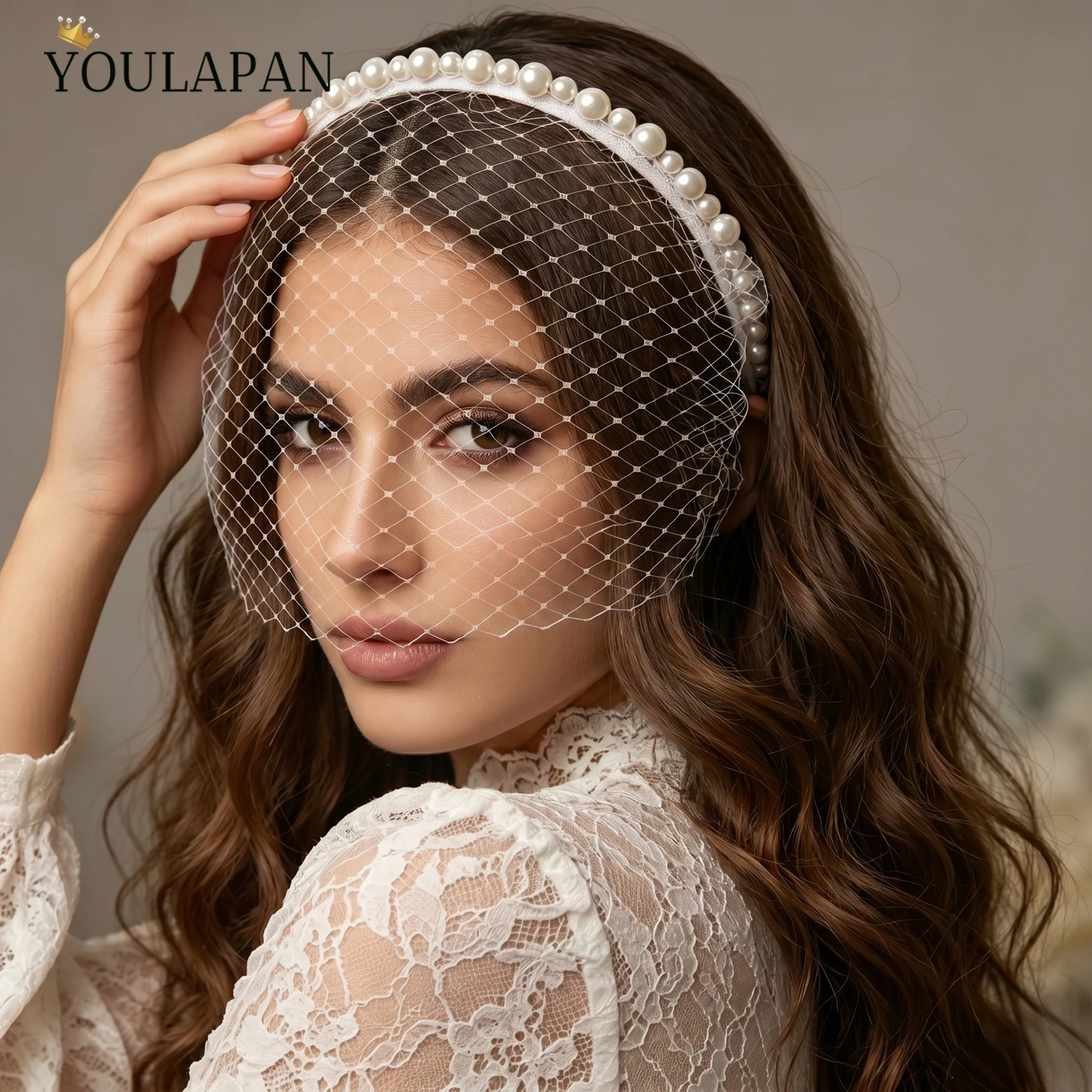 TOPQUEEN Birdcage Veil Women Wedding Blusher Veil Bachelorette Party Accessories Black Veil Brides First Communion Girls Va11