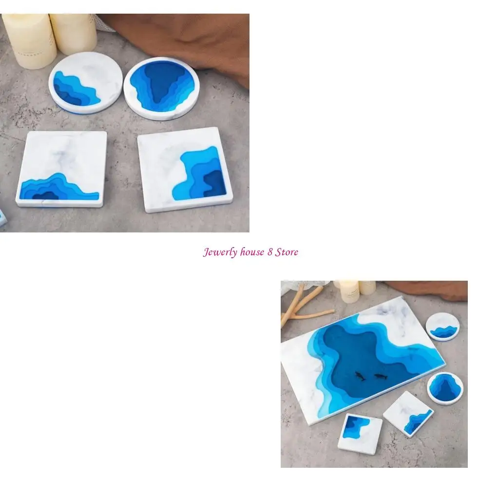 

Square Resin Silicone Molds DIY Epoxy Resin Cup Mat Mold Ornament