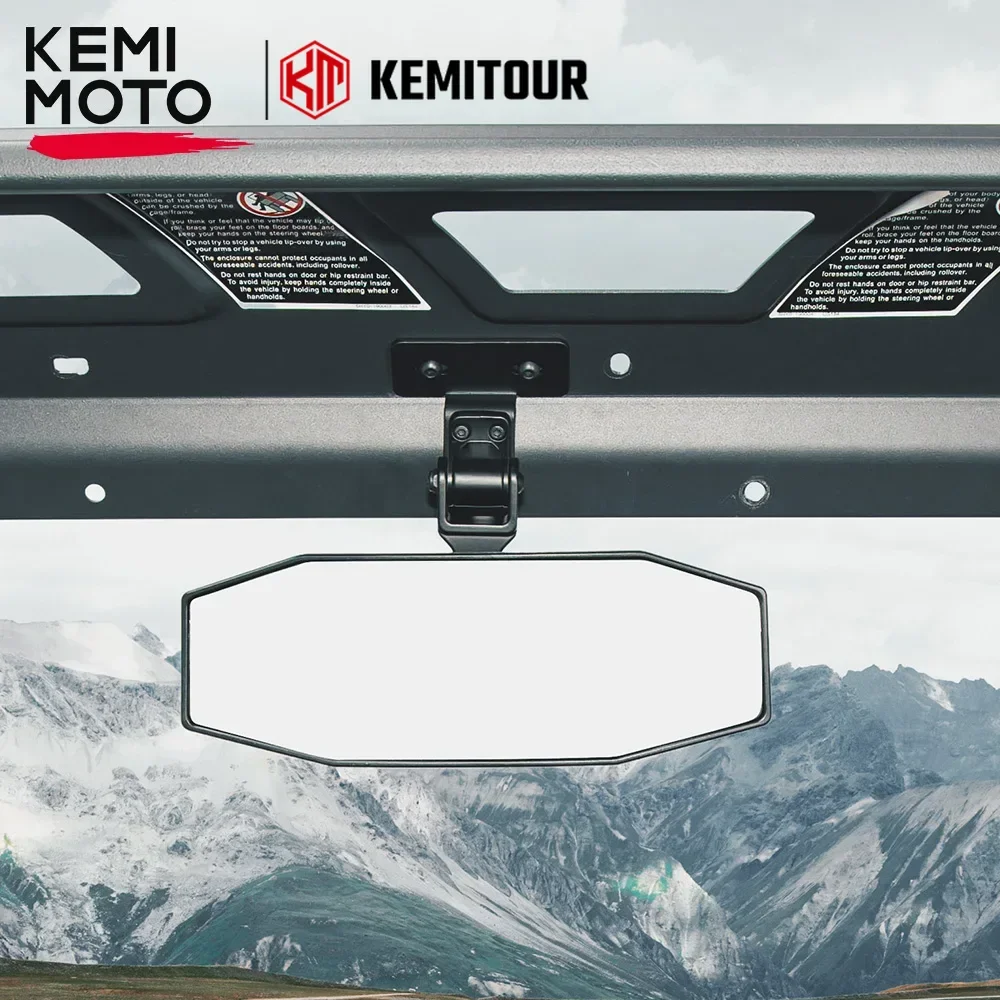 KEMIMOTO-espejo retrovisor central UTV, accesorio ajustable de 360 °, ABS, color negro, para CFMOTO UForce 1000 2019 + UForce 1000 XL 2022 +