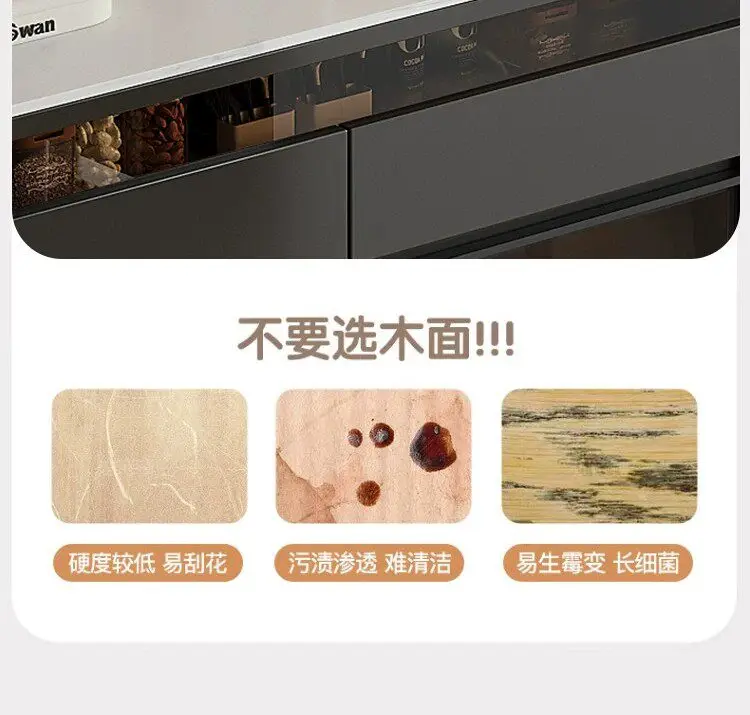 Modern Sideboard Cabinet With Glass Door Buffet Storage Cabinet With Drawers Kitchen Dining Living Room Furniture Coffee Bar