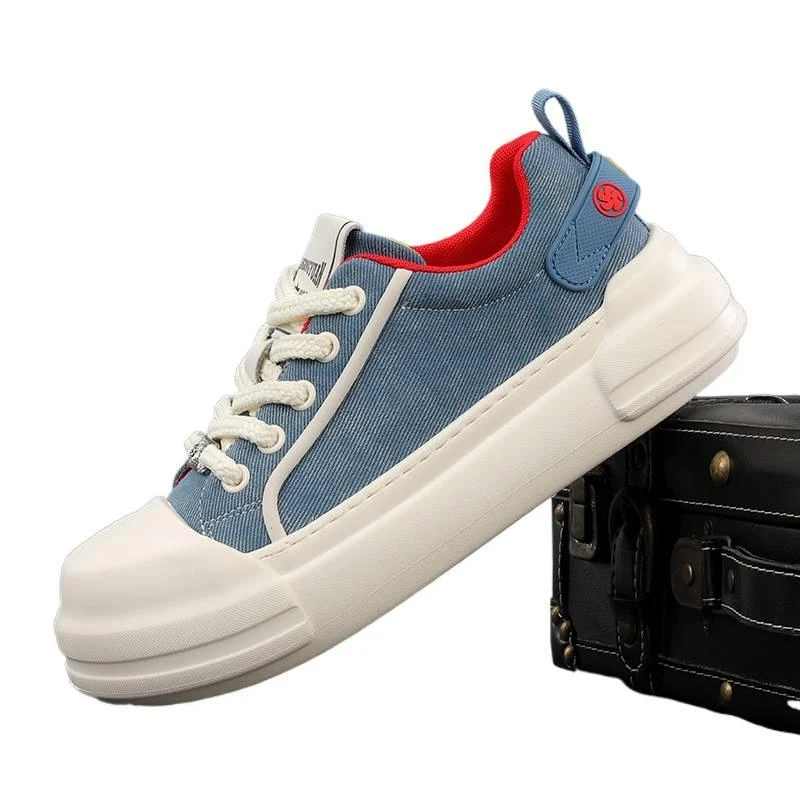 

New Spring Men's Shoes Chinese Style Breathable Plaid Shoes Front Lace-up Low-top Men's Casual Canvas Shoes