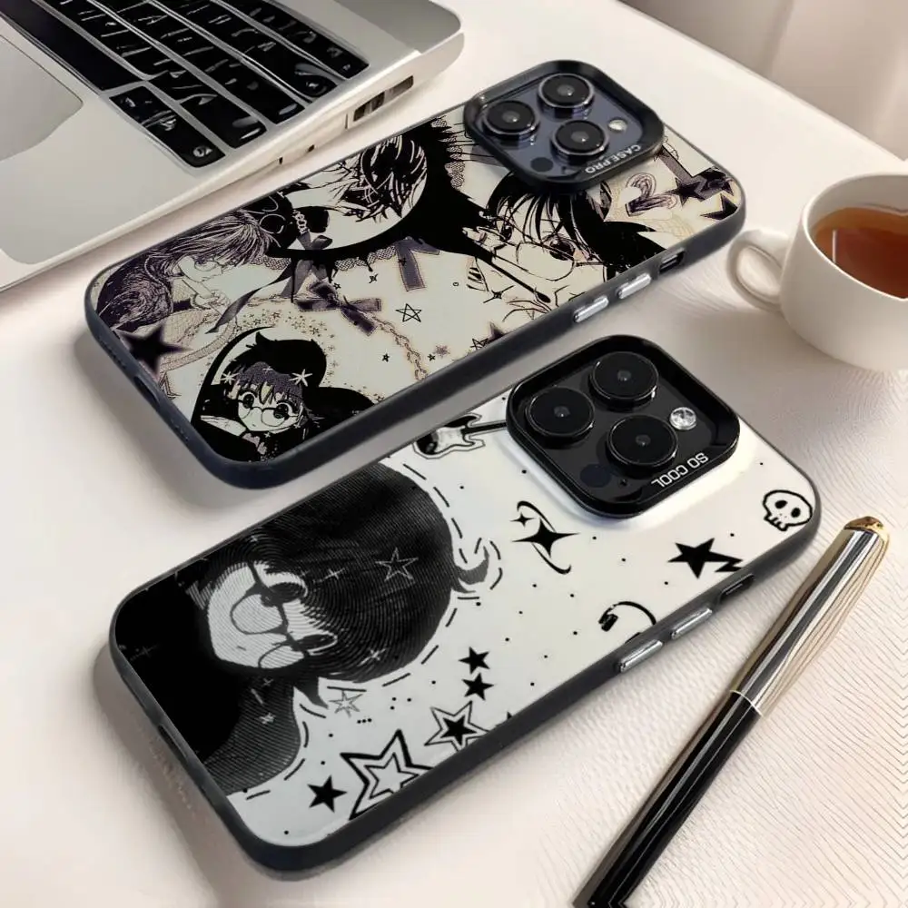حافظة هاتف H-Hunter S-Shizuku لهاتف iPhone 16,15,14,13,12,11,8,7,Pro,Max,Plus,Mini,XS,SE مضادة للسقوط باللون الأسود غير اللامع