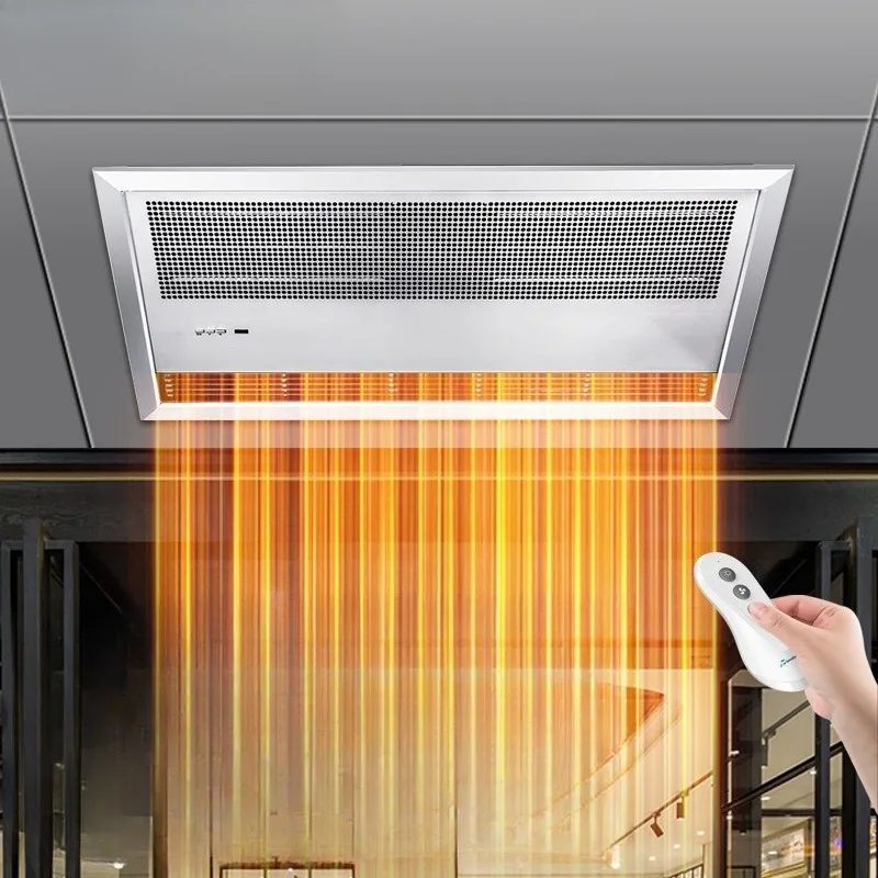 Commercial embedded ceiling heating air curtain machine shopping mall high power