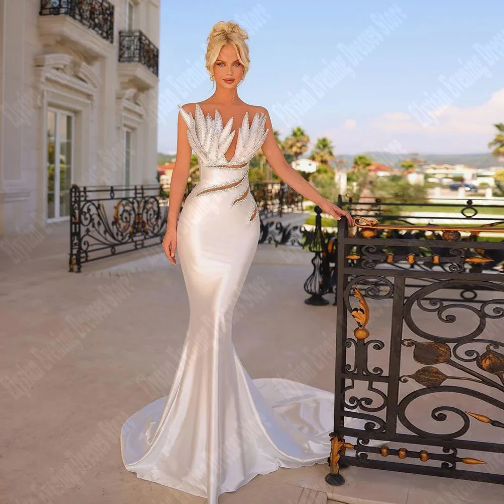 Design Rich Mermaid Evening Dresses For Women V-Neck Tight Fit Wrap Buttocks Prom Party Gowns New Floor Length Dubai Women Robes