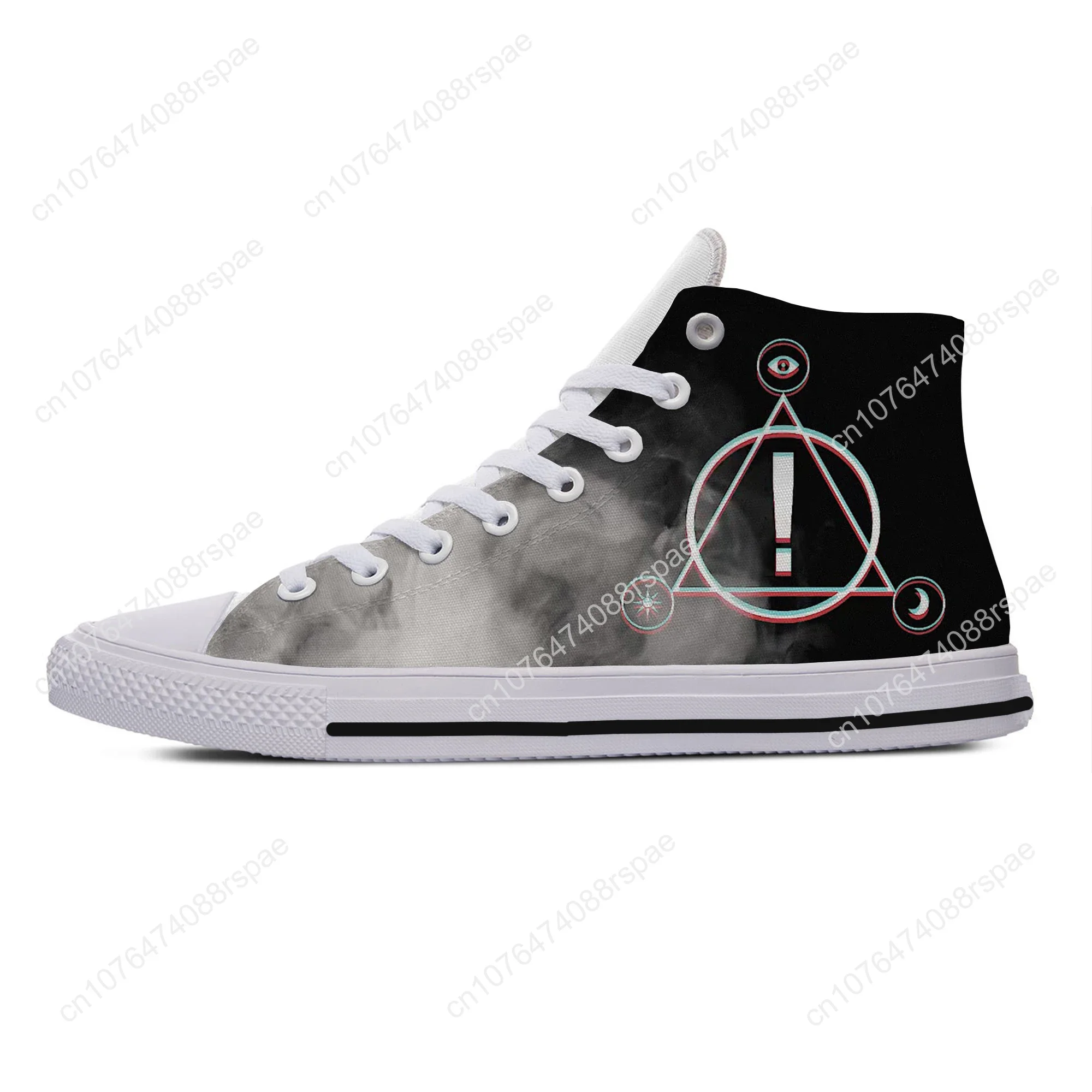 Hot Lightweight Panic! At The Disco Man Woman Sneakers Casual Board Shoes High Quality Hot Canvas Shoes High Top Board Shoes