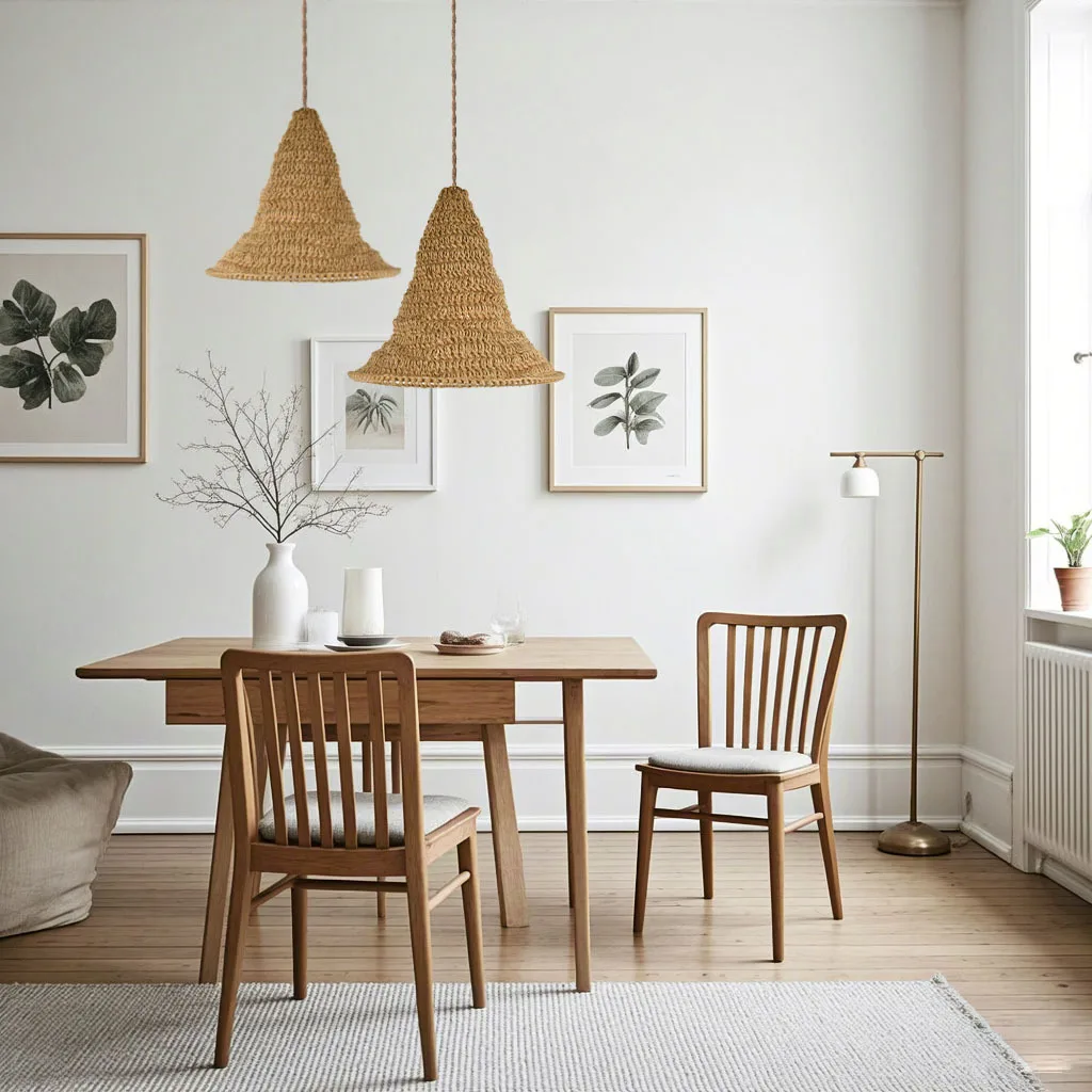 

Creative Handmade Paper Shade Unique Decorative Fixture Lighting Lamp Chic Woven Artistic Lampshade Boho Cover Light Pendant