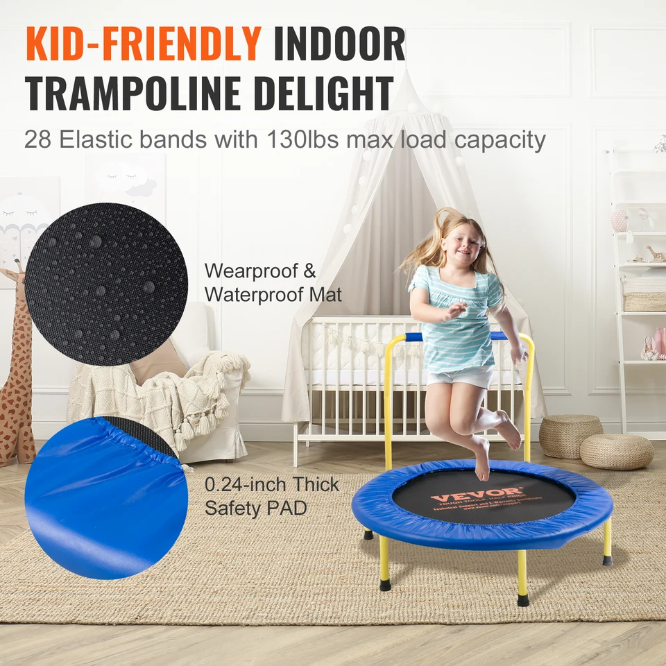 Trampolín de exterior de 4,8 m (16 pies) para uso recreativo aprobado por Astm con red de protección y almohadilla gruesa capacidad máxima