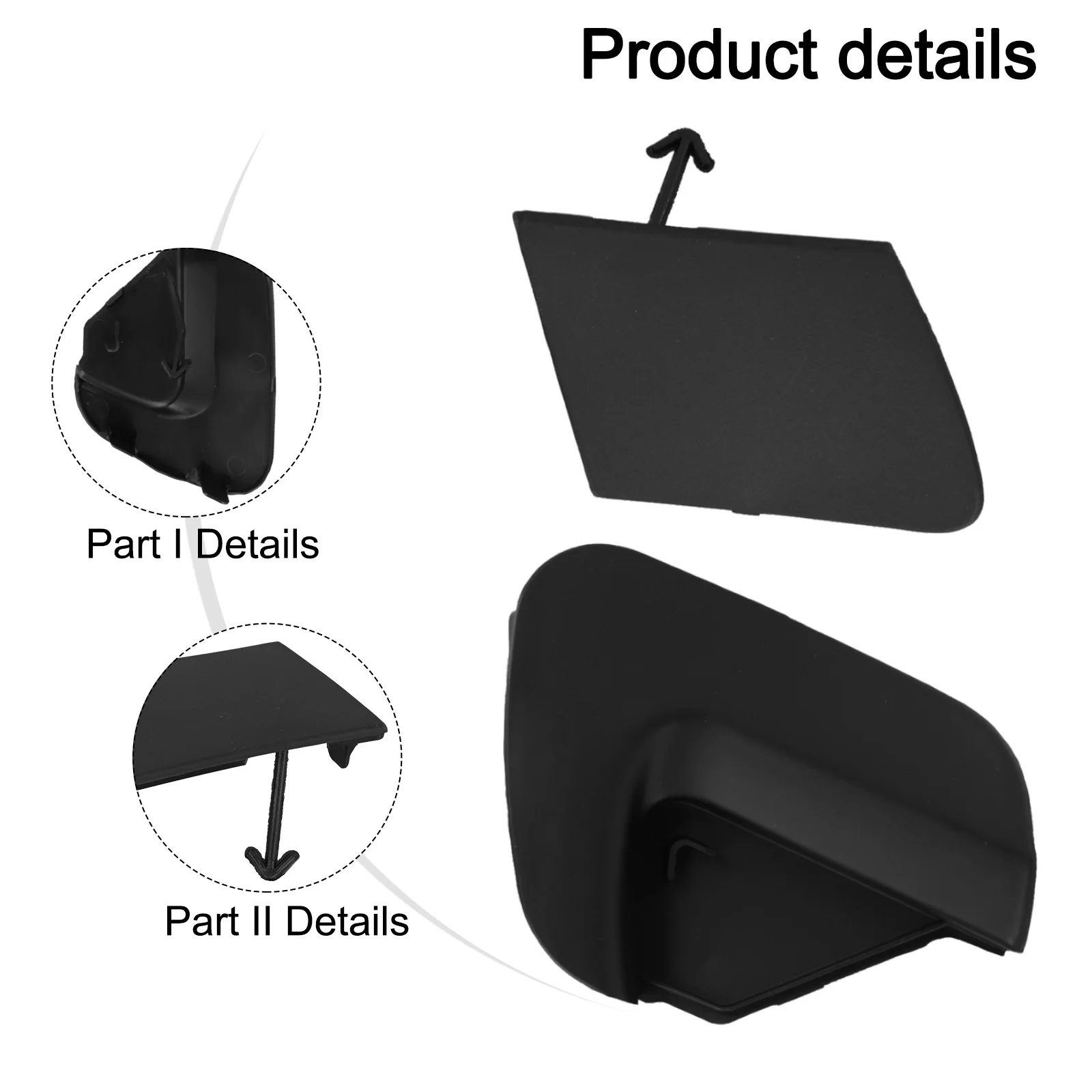 Tow Hook Covers for Toyota For Yaris LE (2012 2014) Two Piece Set with OEM Compatibility Part Numbers 5212752931 521290D050