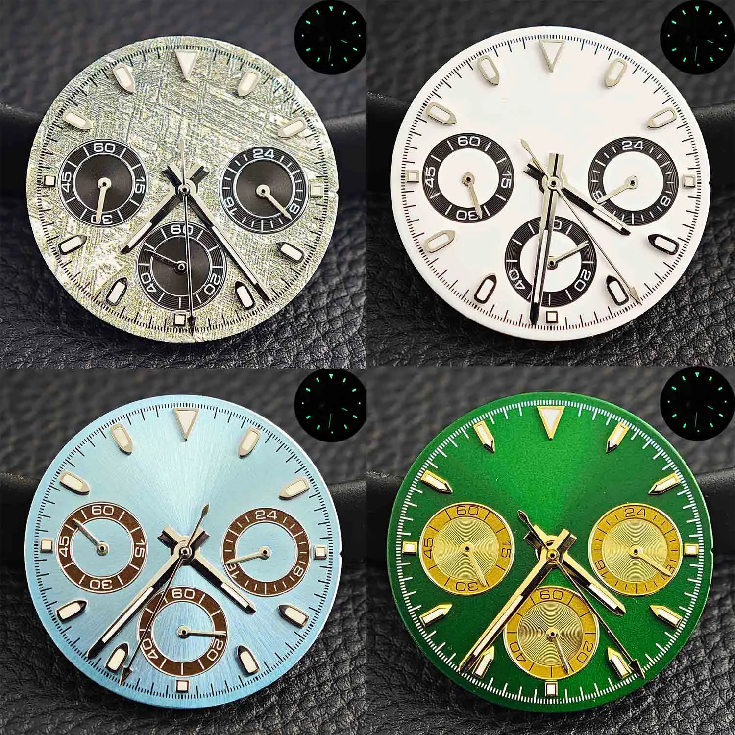 قرص VK63 مقاس 29 مم/قرص أخضر مضيء مناسب لملحقات استبدال ساعة حركة الكوارتز VK63