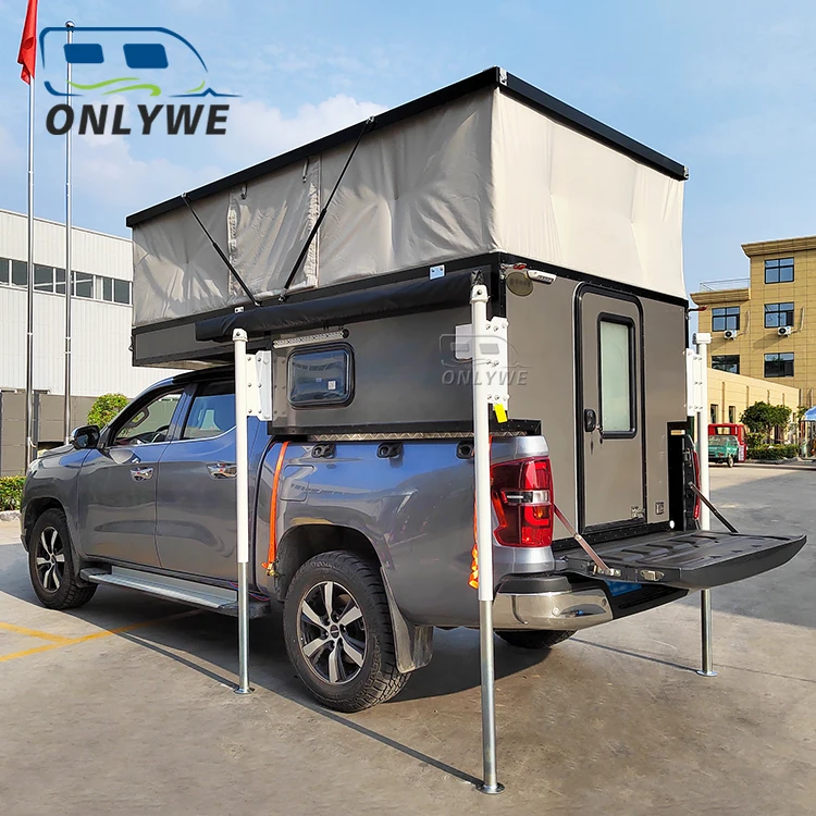 ONLYWE Pickup Truck Camper Slide in Truck Camper 2 Berth Campervan Rv Luxury Aluminum Pop up Camper for Pickup Trucks