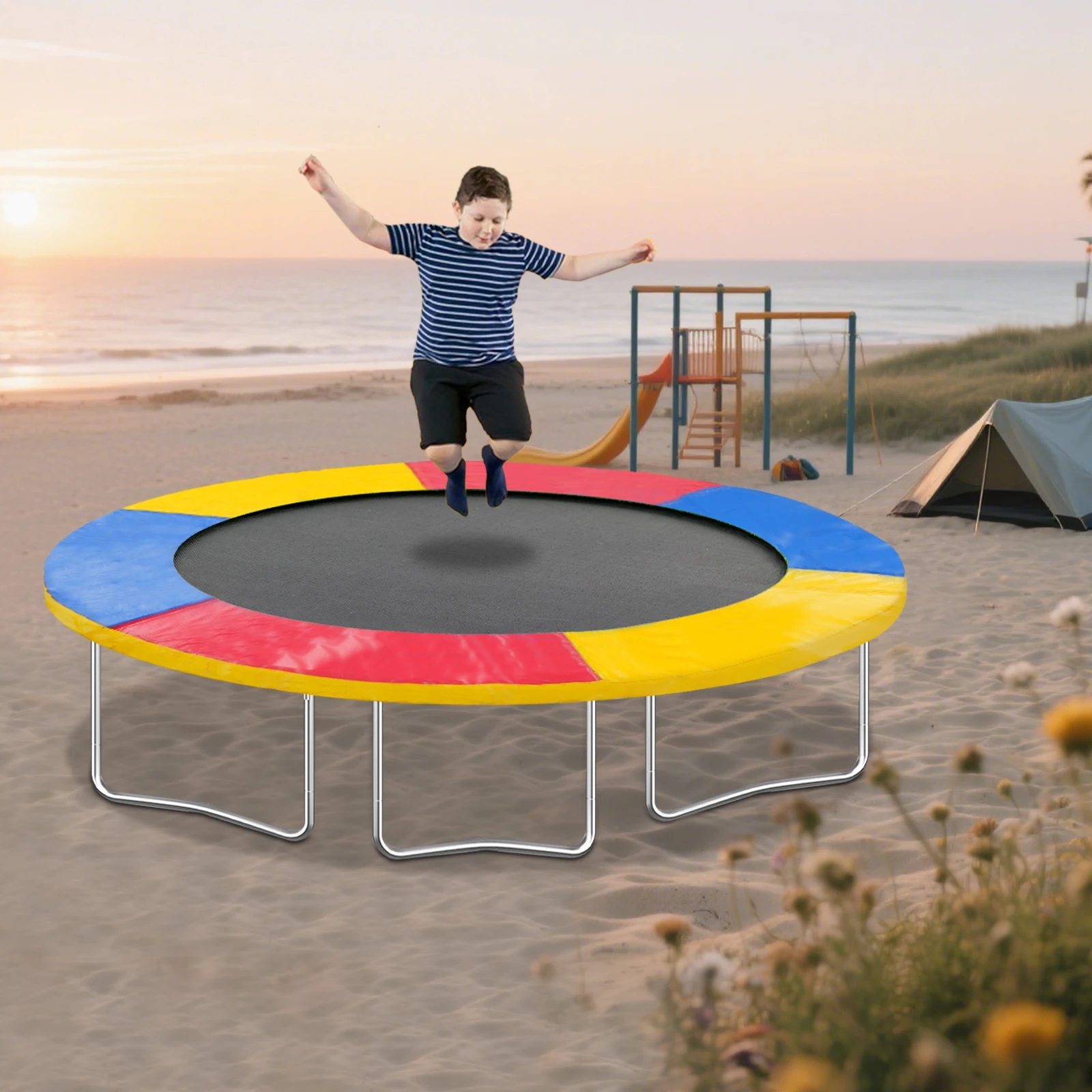 

Универсальный защитный мат для батута 8 футов, водонепроницаемый, аксессуар для батута, защитный чехол для пружин