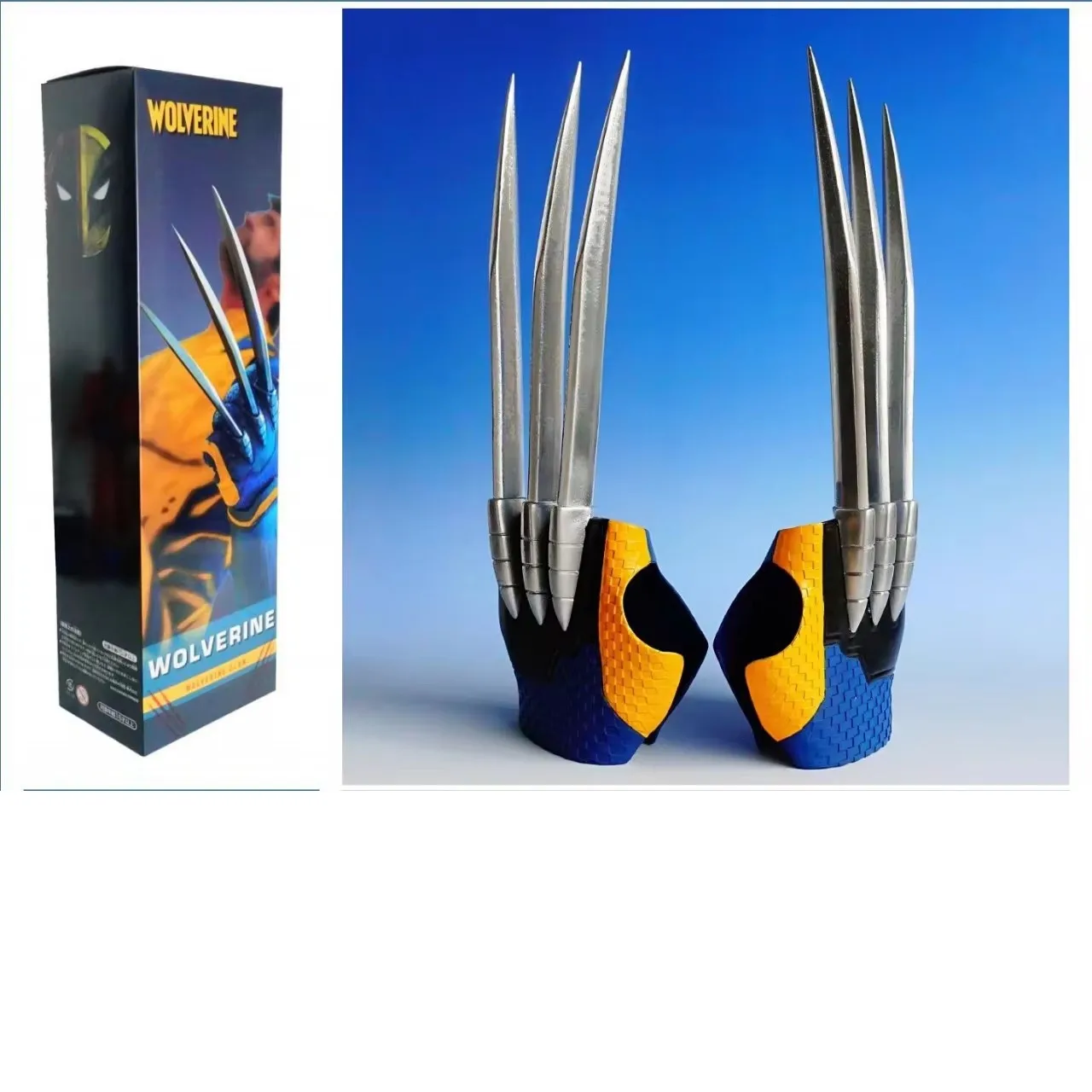 

New Movie Deadpool 3 Wolverine Cosplay Wolf Claws James Howlett Weapons Halloween Costumes Carnival Plastic Props 38CM Gloves