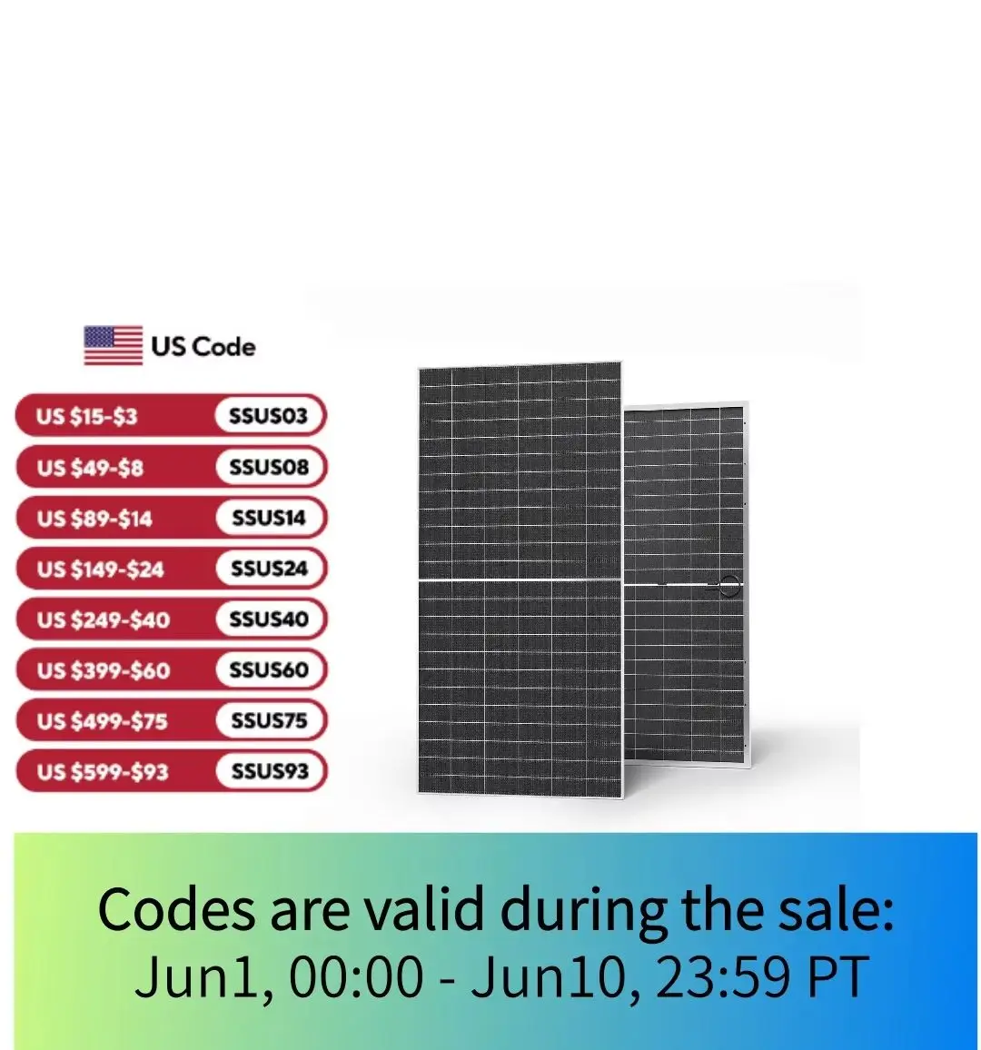 

Renogy Bifacial 2Pcs 590 Watt N-Type Monocrystalline 12V 16BB Solar Panel,25% High Efficiency Solar Module for RV Home Farm