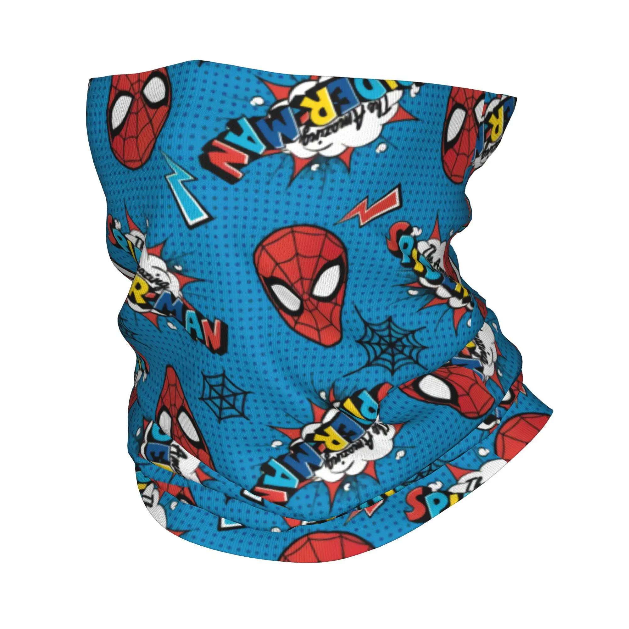 Bandana de super-herói personalizada, aquecedor de pescoço para inverno, à prova de vento, cachecol facial para esqui, homem aranha, cabeça, gaiter