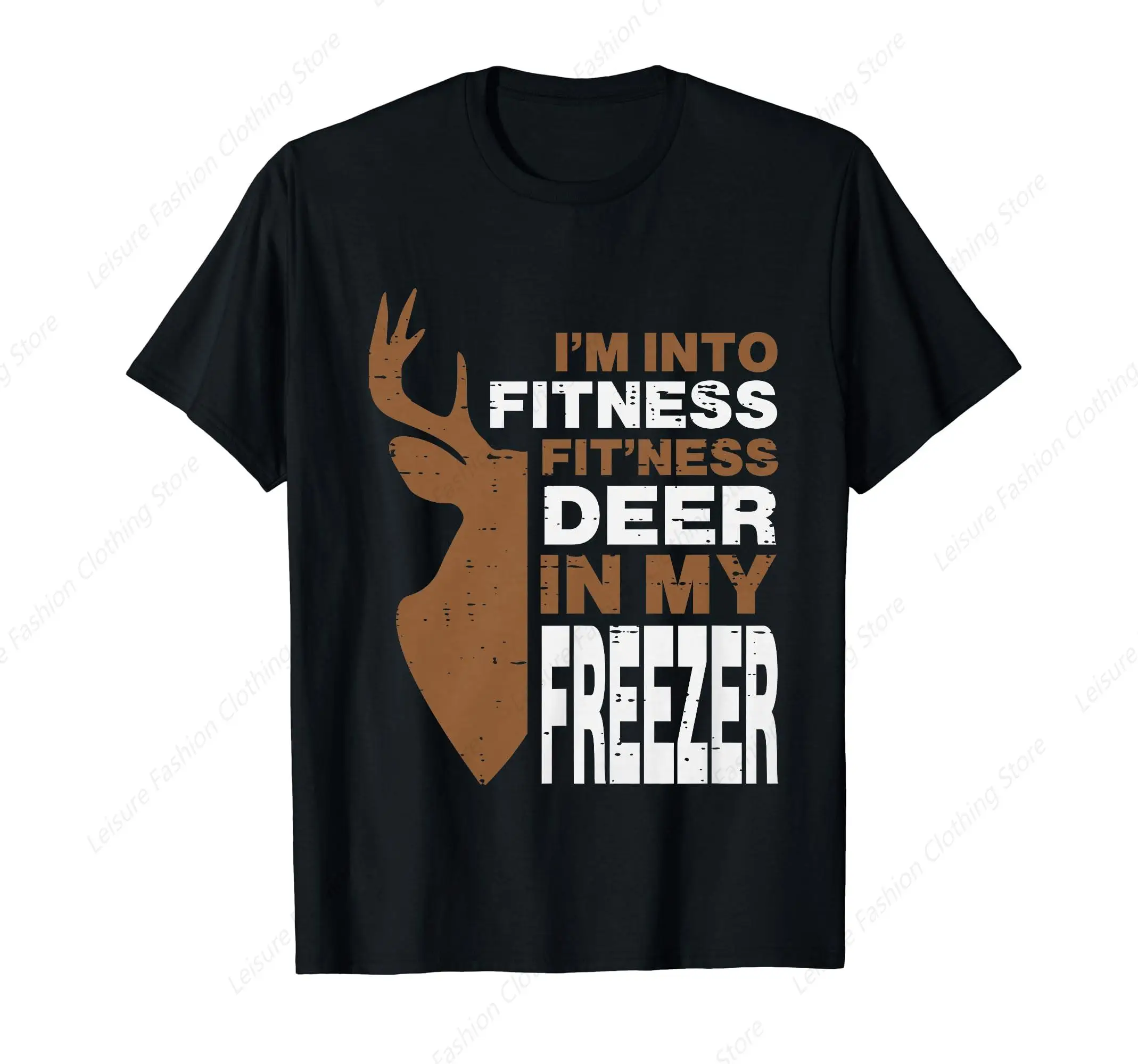 Hunting Fitness Deer In Freezer Funny Shirts American Hunter Men T-Shirt