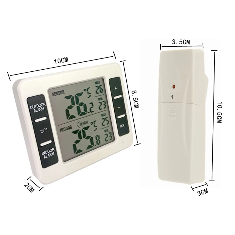 Digital Wireless Weather Station Thermometer Temperature Meter C/F Indoor Outdoor Wireless Transmitter