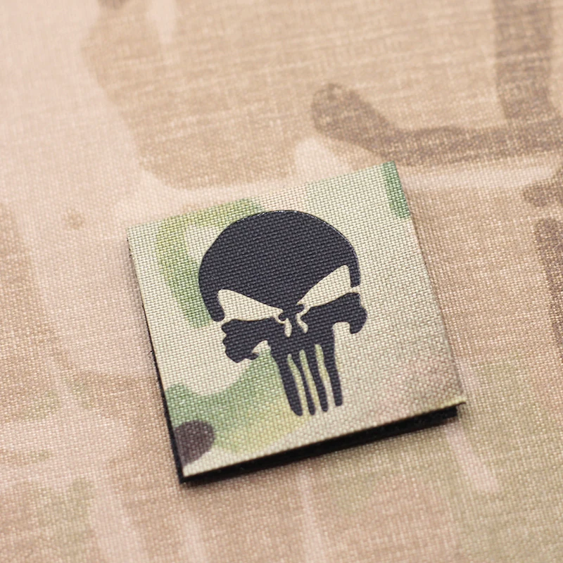 Punisher Skull Patch Military Patch Tactical helmet patch laser cutting tactical vest military patch 2 x 2 inch