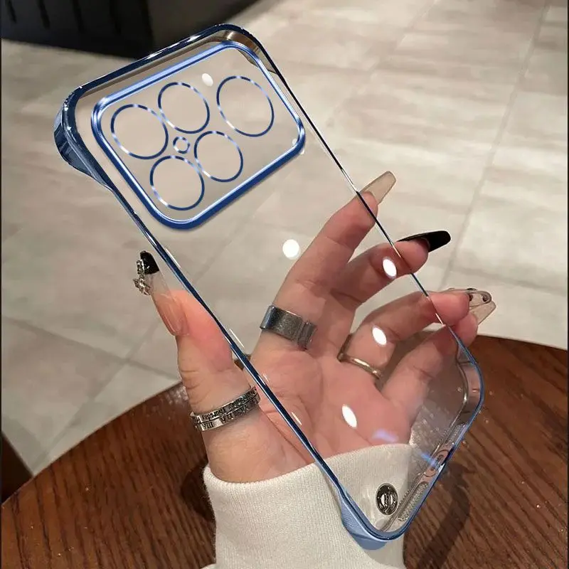 Electroplating Frameless Slim Hard PC Case For Redmi K90 Pro Max Coque Phone Cases For RedmiK90ProMax Back Cover Shell