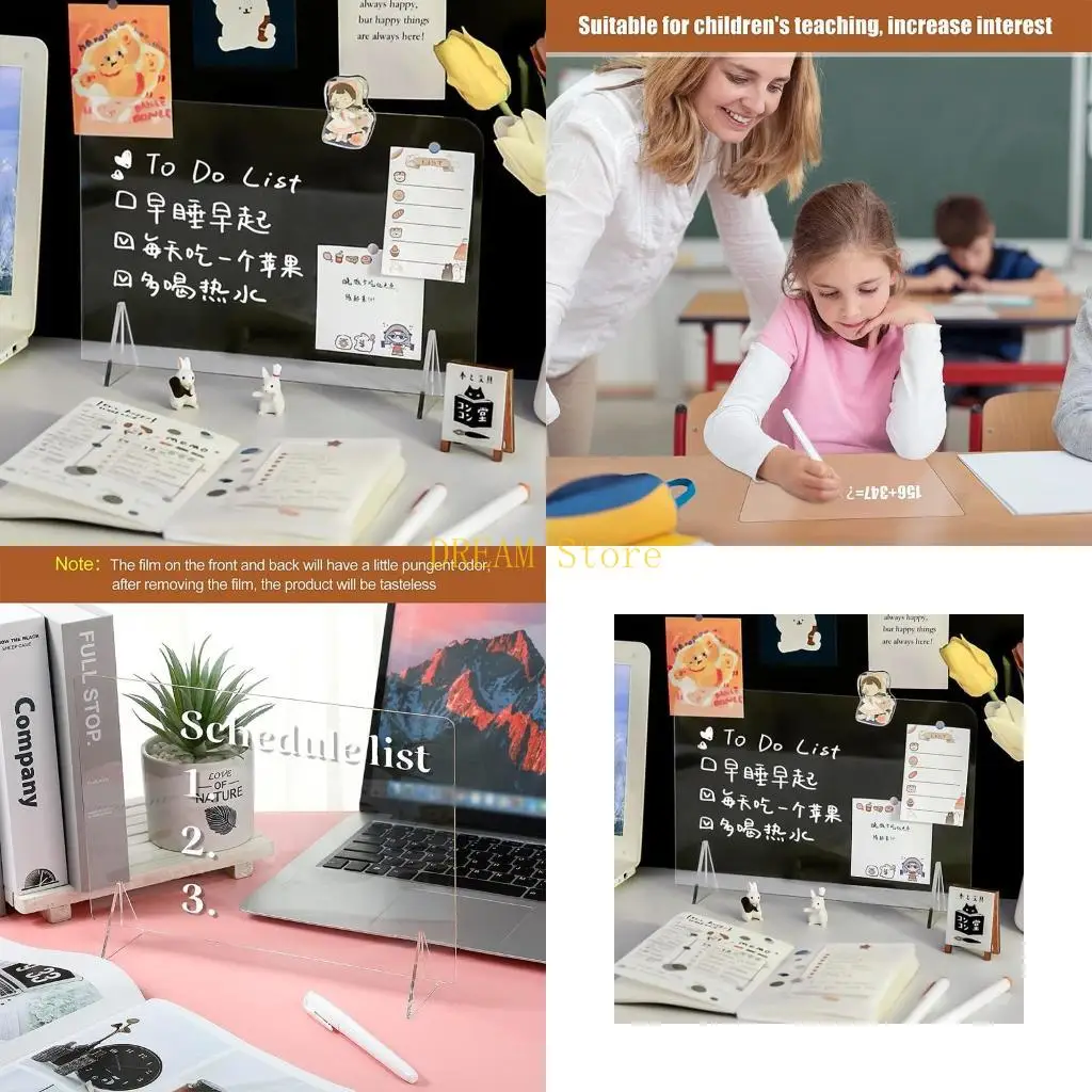 

Акриловая доска и маркер ручка прозрачный цвет для офисных расписаний семейные праздничные записи