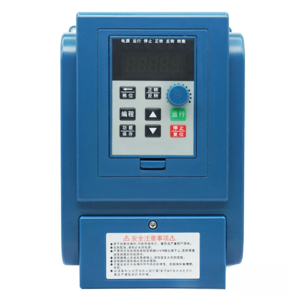 For Industrial Use 168mm*114mm 3 Phase Converter 1.5KW Drive Built-in Safeguards Control Mode V F High Torque Control