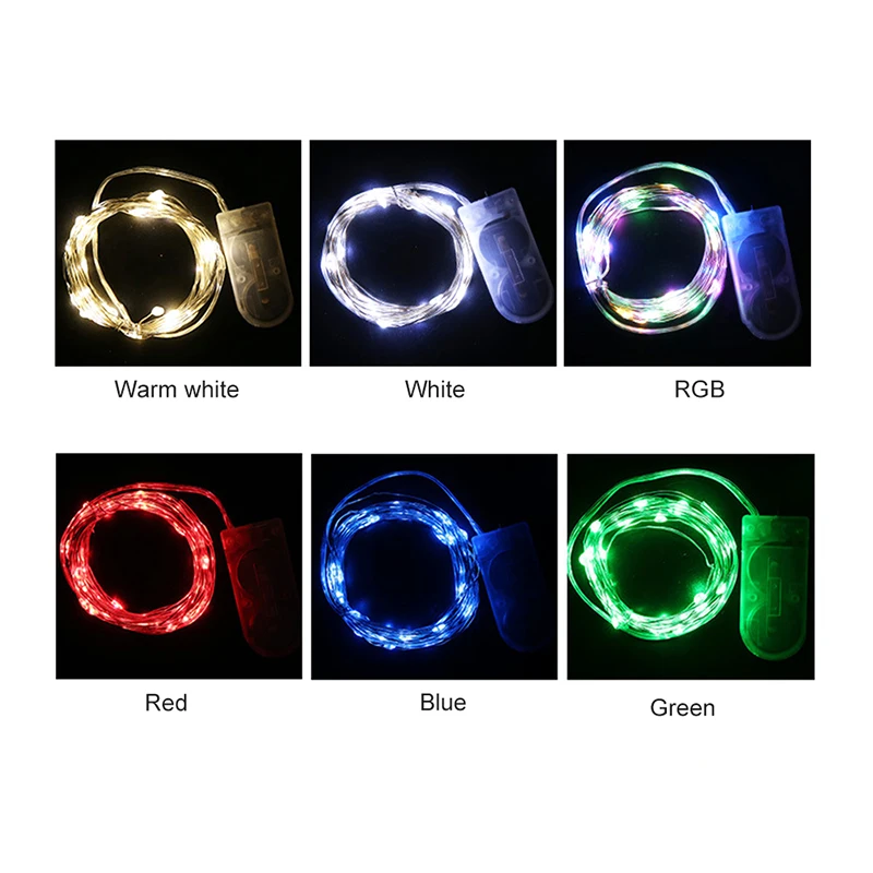 6 Pack Led Fairy Lights Battery Operated String Lights Firefly Starry Moon Lights for DIY Wedding Party Bedroom Patio Christmas