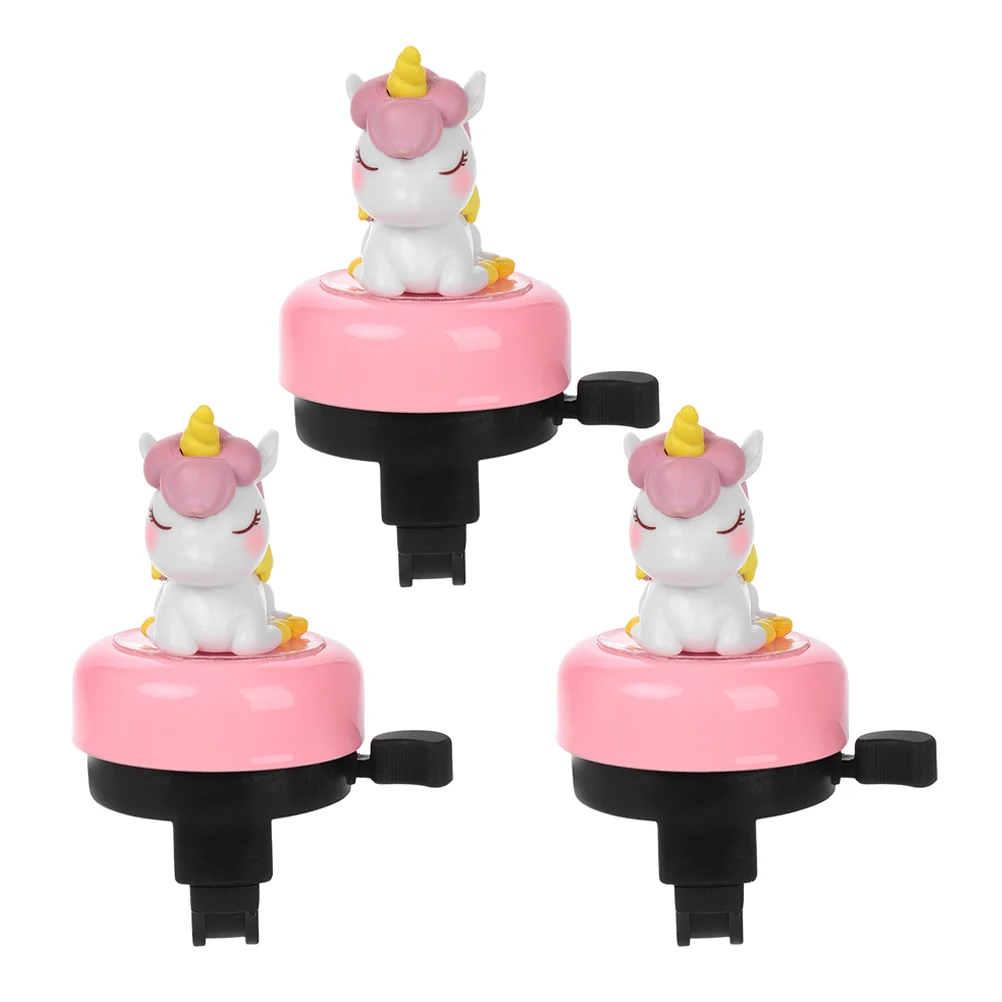 

3pcs Kids Bike Bell - Cute Cartoon Universal Bicycle Horn Accessories for Girls Boys Balance Bikes Scooters and Bicycles