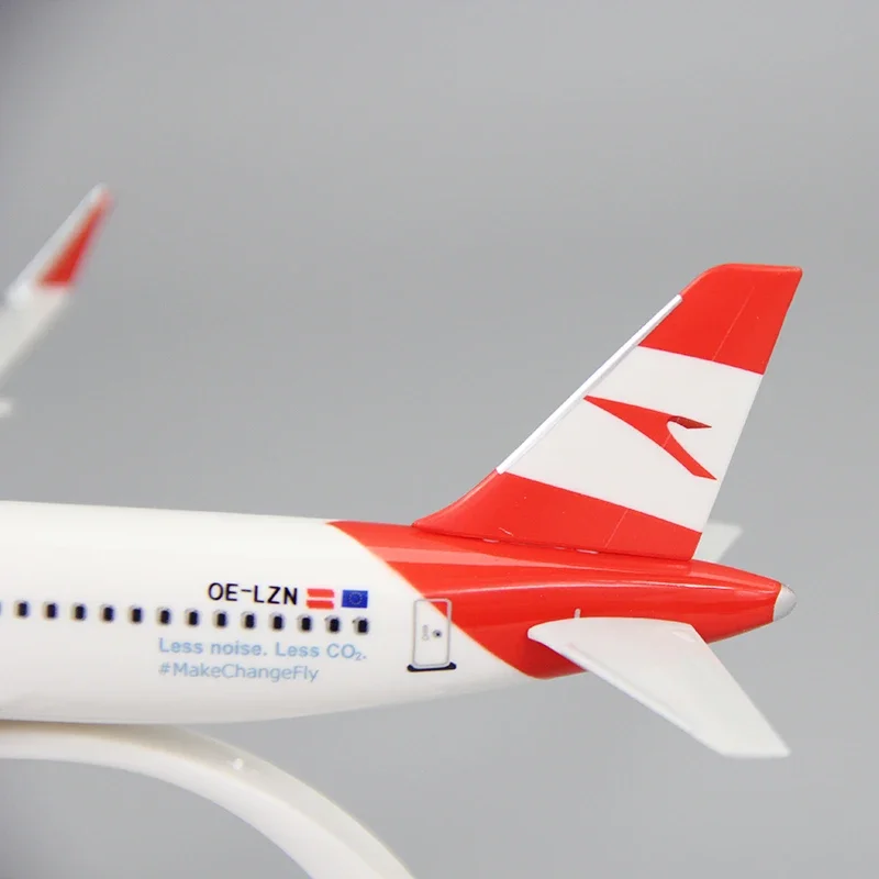 새로운 1:200 규모 유럽 A320neo 오스트리아 비행기 항공기 비행기 W 기본 ABS 플라스틱 조립 모델 장난감 컬렉션 디스플레이 선물